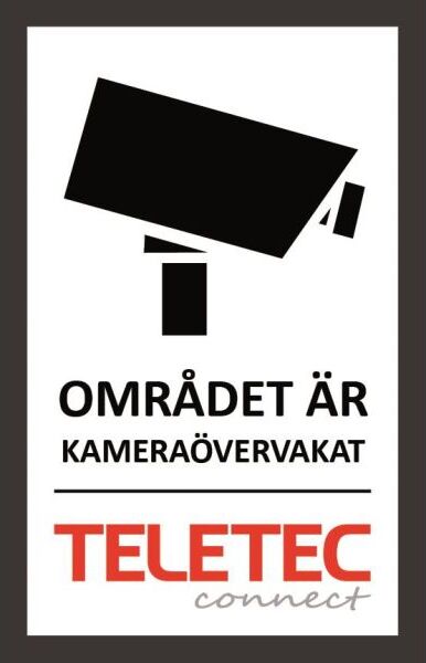 Teletec Connect 111859 Kameraskilt skruemontering 191 x 297 mm