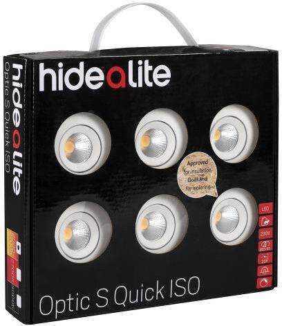 Hide-a-Lite DL Optic S Quick Downlight 6-pakk, hvit 2700K