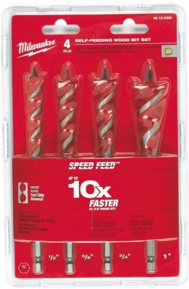 Milwaukee Speed Feed 48130400 Treborsett 4 deler