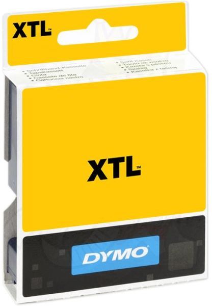 Dymo XTL Teip flerfunksjonsvinyl, 24 mm Svart på hvitt