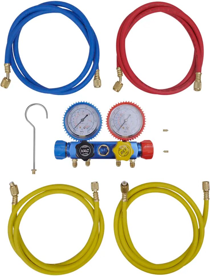 vidaXL 4-veis Manifold sett til klimaanlegg