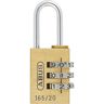 ABUS Kłódka z zamkiem numerycznym, 165/20 Lock-Tag, opak. 6 szt., mosiądz