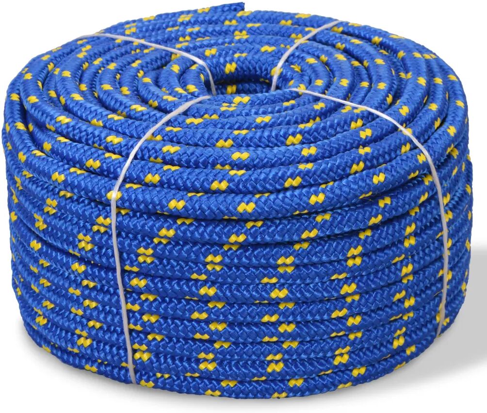 vidaXL Corda náutica em polipropileno 16 mm 250 m azul