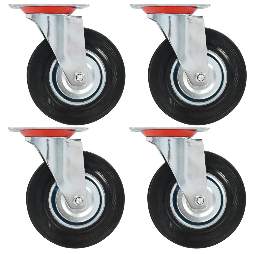 vidaXL Rodas giratórias 4 pcs 125 mm