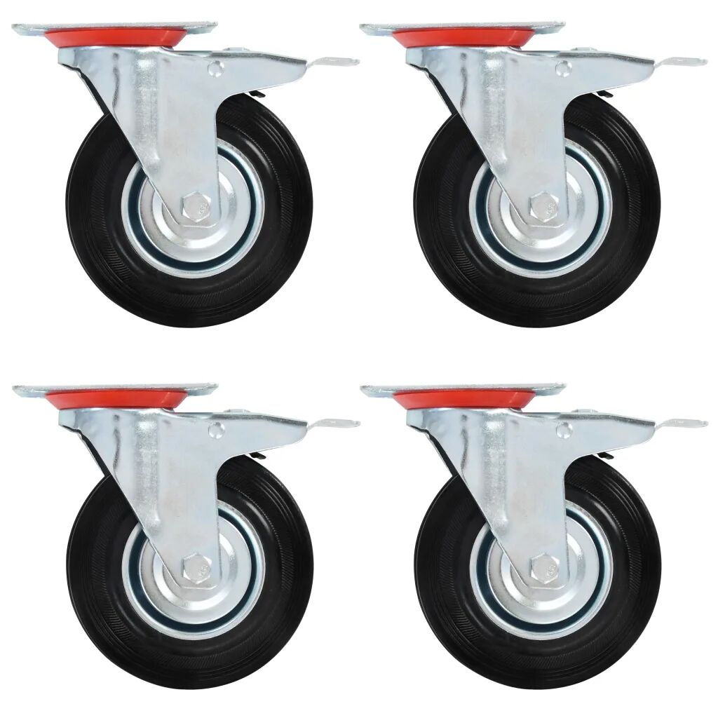 vidaXL 8 pcs rodas giratórias 125 mm