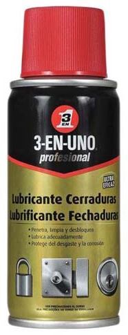 3-en-uno Spray Lubrificante Fechaduras (100ml) - 3-en-uno