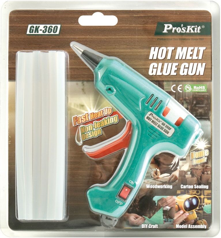 Proskit Pistola De Cola-quente 20w (verde) - Proskit Gk-360f