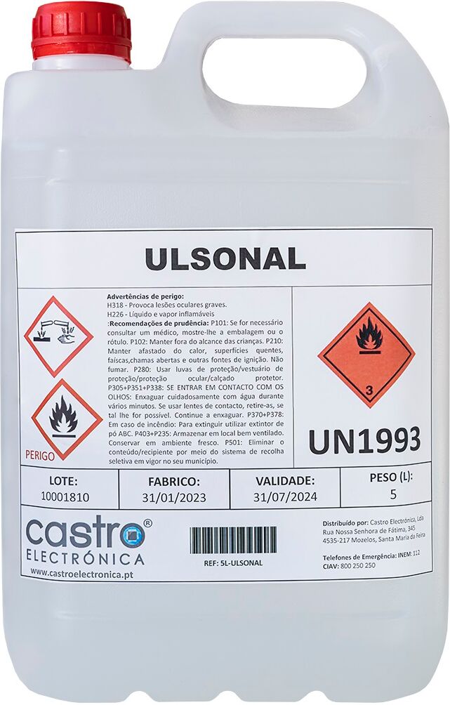 Default Liquido Limpeza Concentrado P/ Aparelhos De Limpeza Ultra-sons (5 Litros)