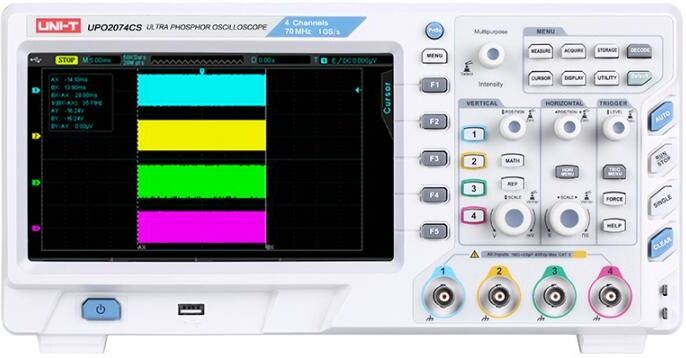 Uni-t Osciloscópio Digital "ultra Phosphor" Usb 70mhz 4 Canais - Uni-t