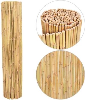 Vidaxl Cerca Bambu Castanho (300x130 cm)