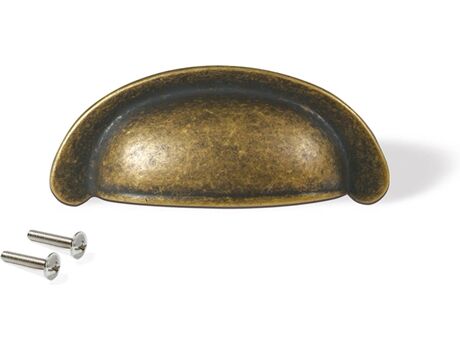 Emuca Puxador para Móvel, , com Distância entre Furos de 64 Mm, Zamak, Bronze