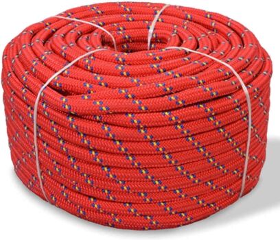 Vidaxl Corda Náutica em Polipropileno Vermelho (18 mm - 50 m)