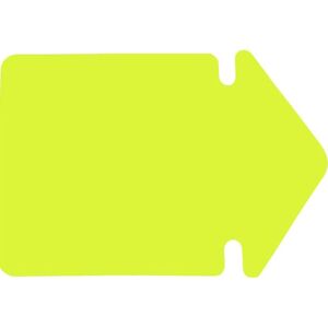 Textkartong pil fluor gul 130x90mm, 25/fp