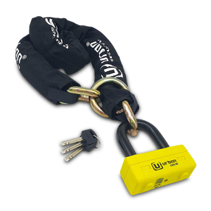 Urban Security Urban Mini U-lock UR74 + kedja med lasso ø13,5mm - 120cm, SRA-klass