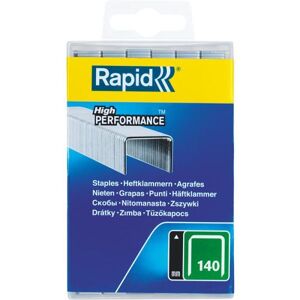 Rapid Nr 140 Bredtrådsklammer Galvaniserat Stål 16 Mm, 2000-Pack, Infästning