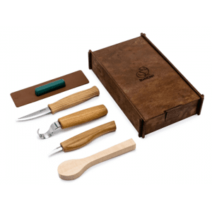 BeaverCraft Tools BeaverCraft S13 Box Täljkit med Täljämne och Låda (Grepp: Vänster)