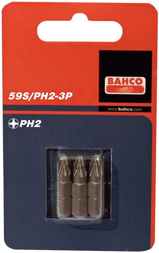 Bahco Bits 59s 1/4" Ph3x25 Mm 3 St