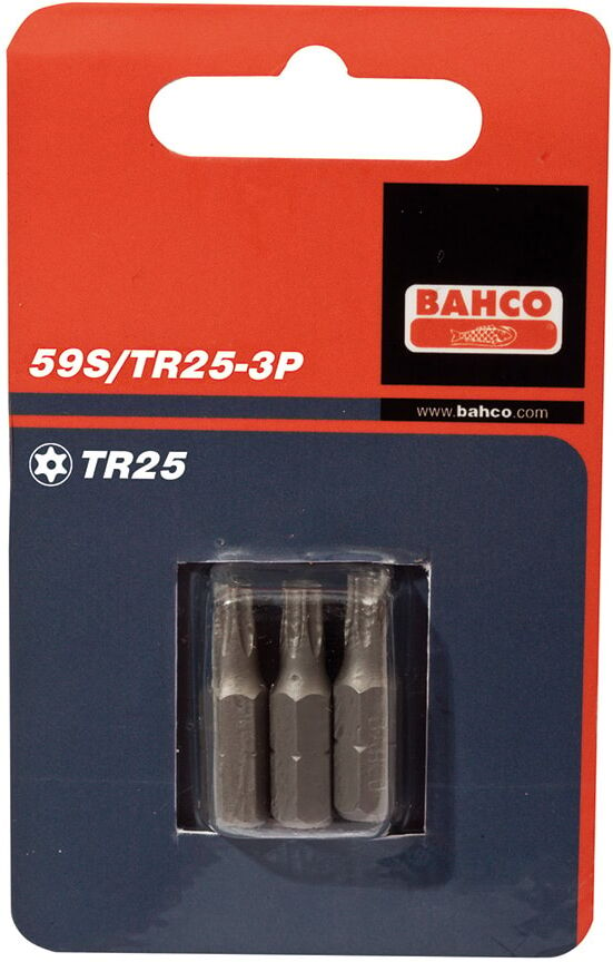 Bahco Bits 59s 1/4" Torx Tr10x25 Mm 3 St