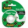 Scotch Magic Tape Handspender mit 1 Rolle, 19 mm x 25 m Unsichtbares Klebeband für allgemeine Zwecke zur Reparatur, Etikettierung und Versiegelung von Dokumenten