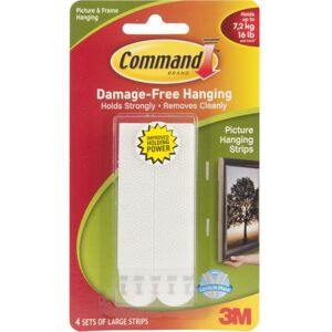 Large White Hanging Strips -  strips command large picture hanging 3m free damag