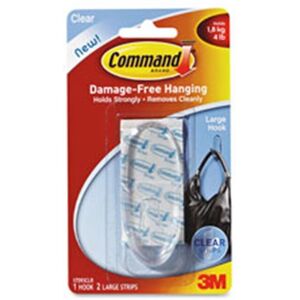 3M Command Large Clear Damage-Free Hanging Hook Strips 17093CLR