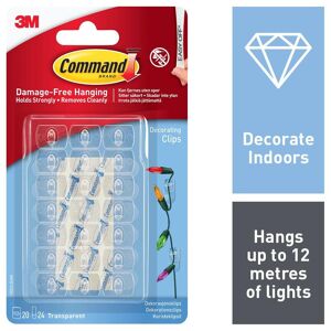 3M Command Indoor Outdoor Decorating Clips (Pack of 20)