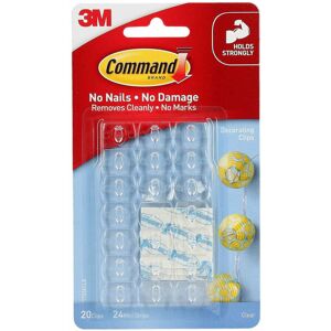 3M Command Decorating Hooks Clips Self-Adhesive Strips 17026CLR