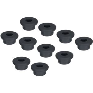 sourcing map 10Pcs T Type Rubber Grommet Mount Dia 21mm (28x11x14mm) Seal Protection Flexible Hole Plugs for Cable Pipe Black