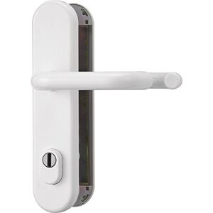 ABUS HLZS814 W EK 12238 Handle and Handle Door Fitting with Cylinder Protection with Handles on Both Sides Round White