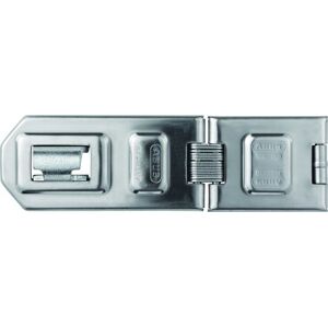 ABUS Diskus Hasp 140/190 - Device for Padlocks - with Double Joint for Opening Doors and Corner Solutions - 05316 - ABUS Security Level 8 - Silver