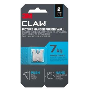 3M CLAW Drywall Picture Hanger 7 kg 3PH7-2UKN, 2 hangers