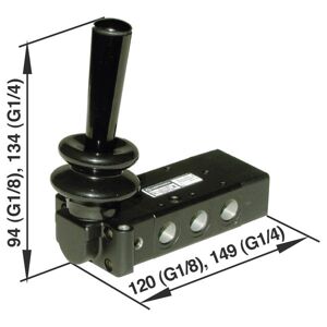 Norgren X3067702 5/2 Toggle/Lever Actuated Inline Spool Valve G1/4...
