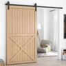 Unbranded 6FT/183cm Sliding Barn Wood Door Sliding Door Track kit