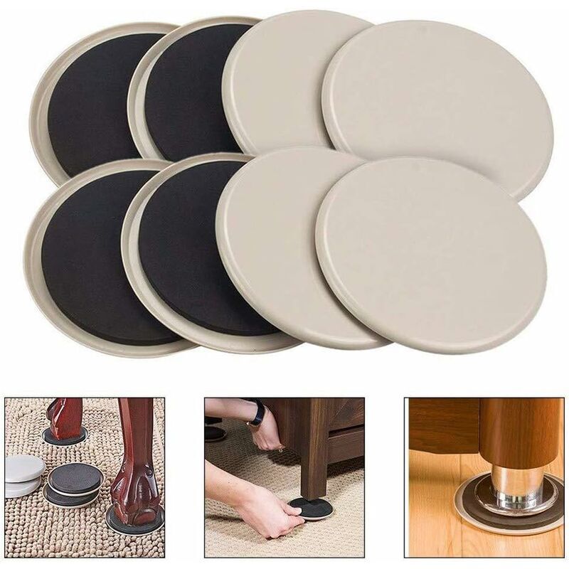 RHAFAYRE Reusable Furniture Sliders for Heavy Furniture - Multi-Surface Sliders for Carpet - Furniture Movers Hardwood Floors, Move Your Furniture Easily