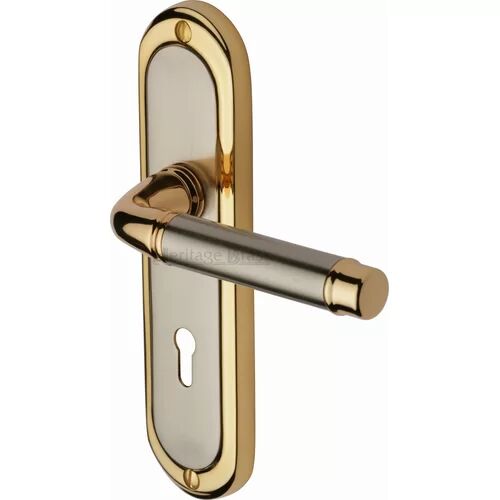 Heritage Brass Saturn Privacy Door Handle Heritage Brass Finish: Jupiter Split  - Size: