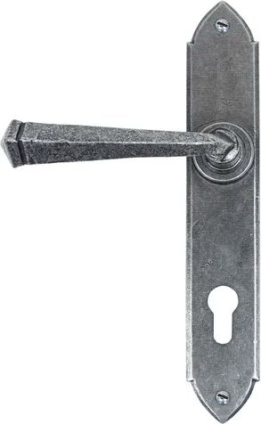 From The Anvil Gothic Privacy Door Handle From The Anvil Finish: Pewter Patina