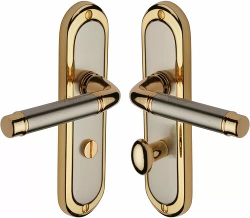 Heritage Brass Saturn Privacy Door Handle Kit Heritage Brass Finish: Jupiter Split  - Size: