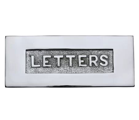 Heritage Brass 10 cm x 25 cm Brass Letter Plate Heritage Brass Colour: Polished Chrome  - Size: 99cm H X 49cm W X 60cm D