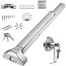 VEVOR Door Push Bar Panic Exit Device, 31” Stainless Steel Commercial Emergency Exit Door Push Bar with Exterior Lever and 3 Keys, Emergency Exit Door Hardware for 30"-36" Metal Wood Door