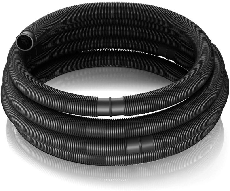 Mèrlett - Tubo per piscina 15m nero resistente a sole raggi UV ø 38mm