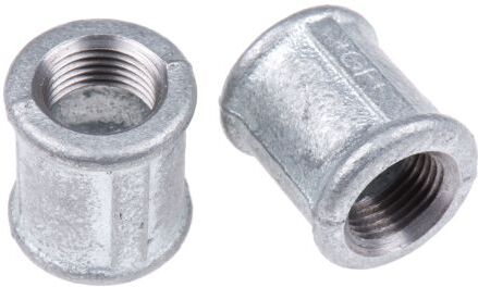 Georg Fischer Raccordo in ferro malleabile galvanizzato , connessione BSPP 1/2" femmina x BSPP 1/2" femmina, 770270204