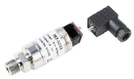 RS PRO Sensore di pressione Relativa,  DIN 43650 tipo C, pressione massima 40bar, IP65 G1/4