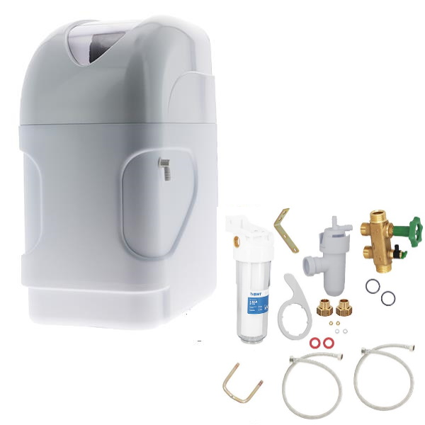 Centrocom Adoucisseur d'eau - Adoucisseur Fleck 5600 SXT - 10 L + Kit d'installation - Centrocom