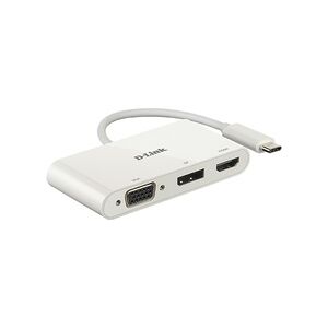 D-Link DUB-V310 USB-C 3-Port Adapter mit HDMI, Displayport, VGA