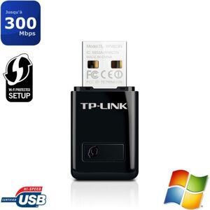 Leistungsstarker Wlan-Schlüssel – Tp-Link – N300 Mbit/s – Mini-Usb-Wlan-Adapter, Wlan-Dongle – Kompatibel Mit Win 10/8.1/8/7/xp – Tl-Wn823n