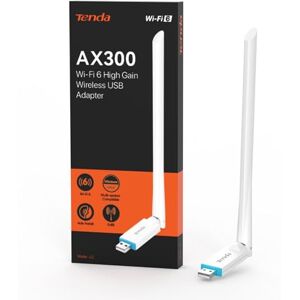 Tenda U2 AX300 Einstiegsklasse-Wi-Fi 6 WLAN Stick, USB-Adapter, nur 2.4GHz, 6dBi Antenne, Plug&Play, Access Point Modus, WPA2, USB 2.0, für PC/Desktop/Laptop, unterstützt Windows7/10/11/Linux 3.2+/UOS