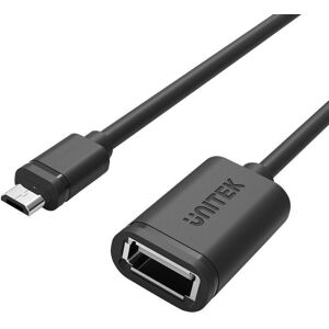 Micro USB til USB Adapter Unitek Y-C438GBK Sort 20 cm