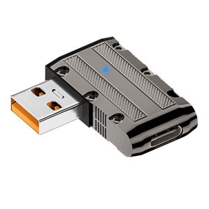 Shoppo Marte 120W USB 3.1 Gen2 to Type-C 10Gbps Mechanical Adapter, Style:Side Bend