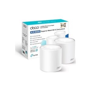TP-Link Deco XE50 - Wi-Fi-system (2 routere) - op til 4.500 sq.ft - mesh - GigE - Wi-Fi 6 (802.11ax) - Multi-Band - Hvid