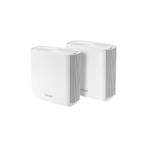 ASUS ZenWiFi AX (XT8) V2 - Wi-Fi-system (2 routere) - op til 5500 sq.ft - mesh - GigE, 2.5 GigE - Wi-Fi 6 - Tri-Band